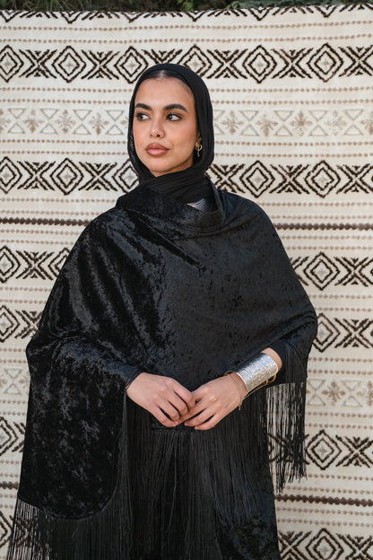 Fringe Flow Black Cardigan