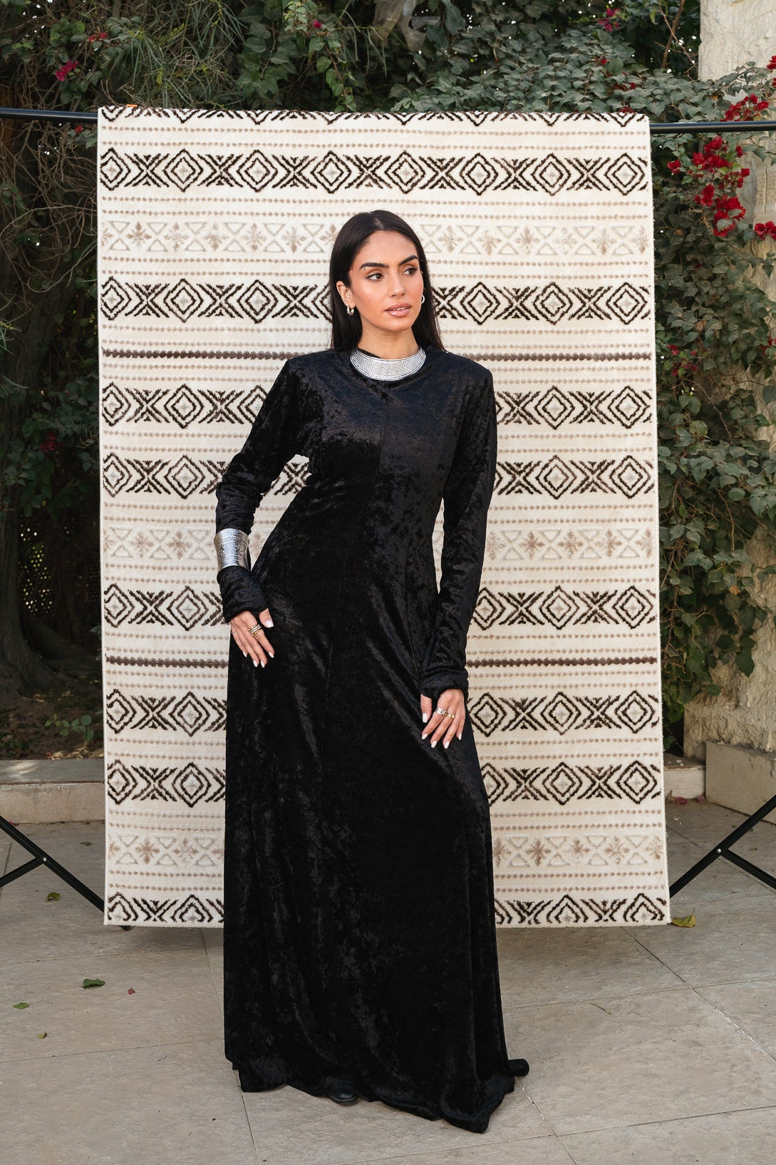 Aura Velvet Black Dress