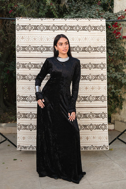 Aura Velvet Black Dress