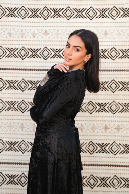 Aura Velvet Black Dress