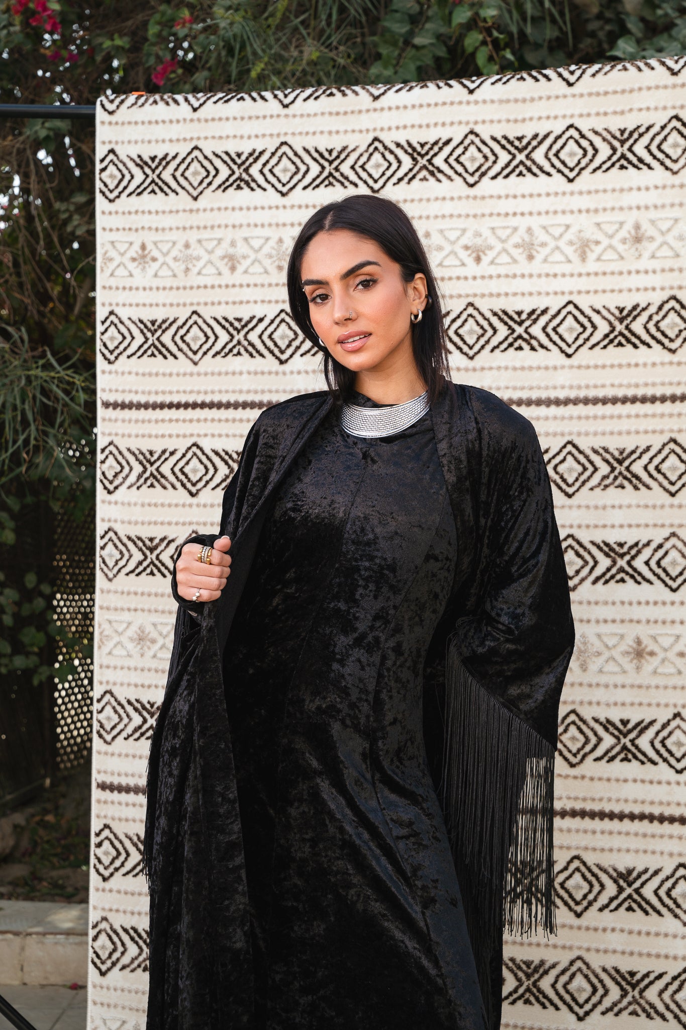 Aura Velvet Black Dress