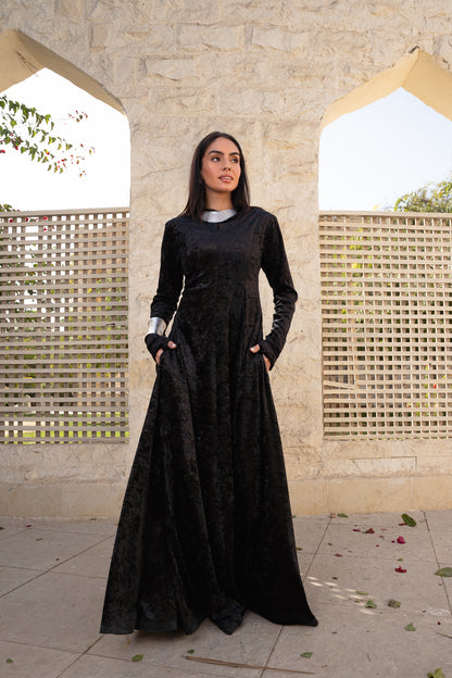 Aura Velvet Black Dress