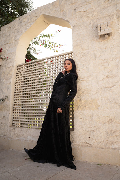 Aura Velvet Black Dress