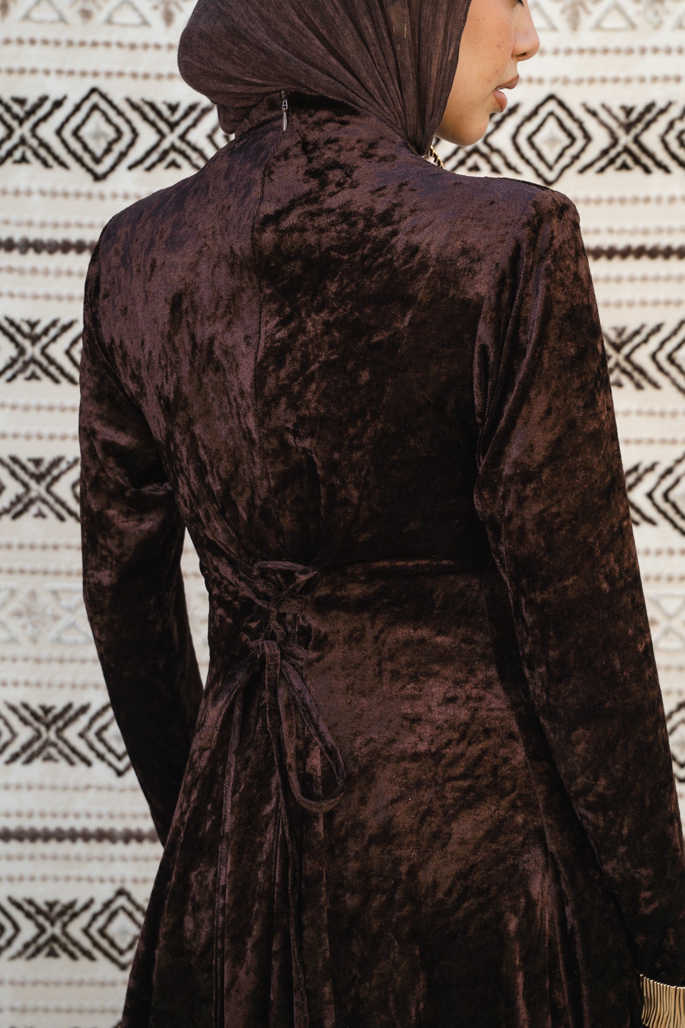 Aura Velvet Brown Dress