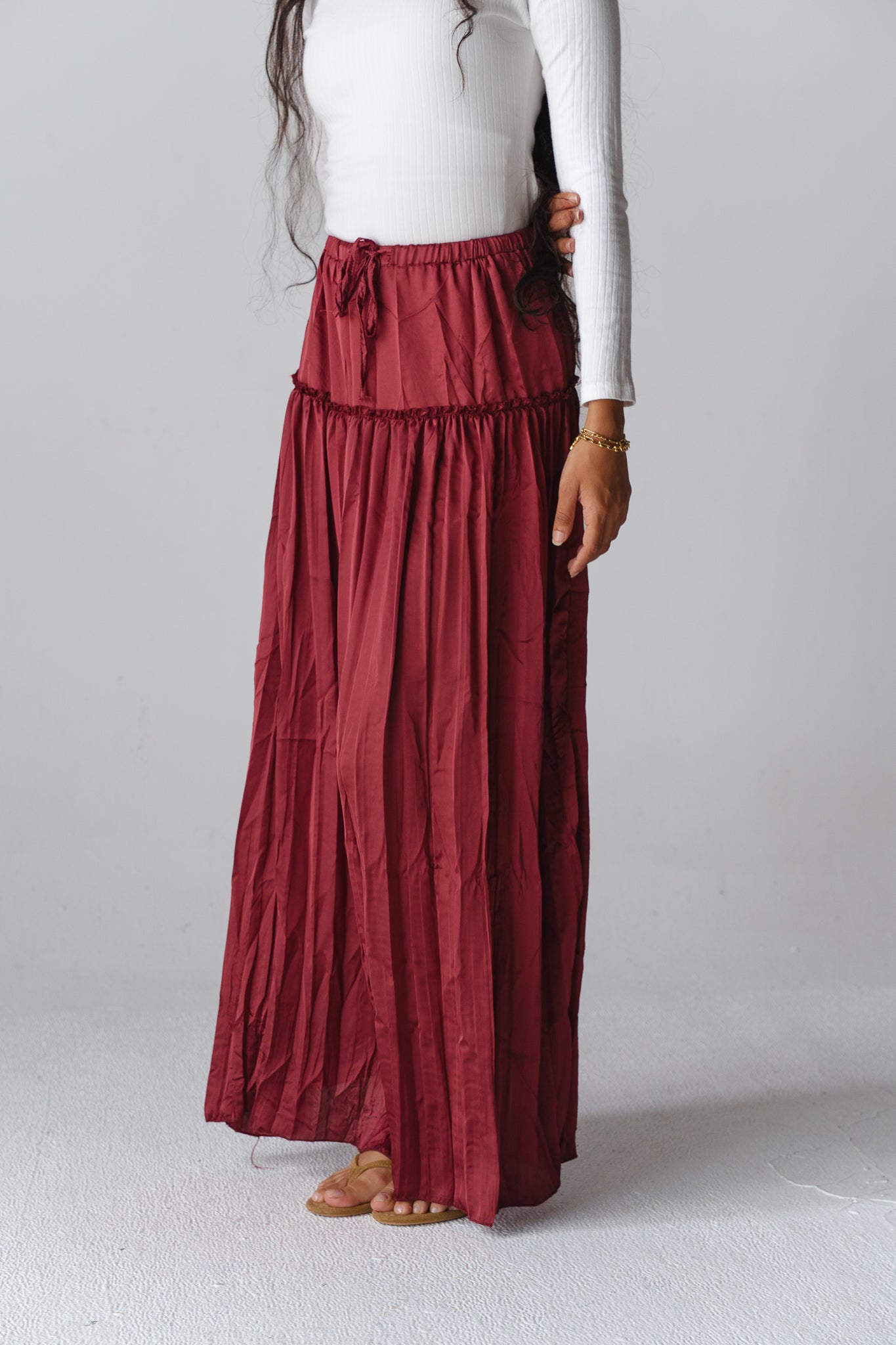 Juliet Maxi burgundy skirt