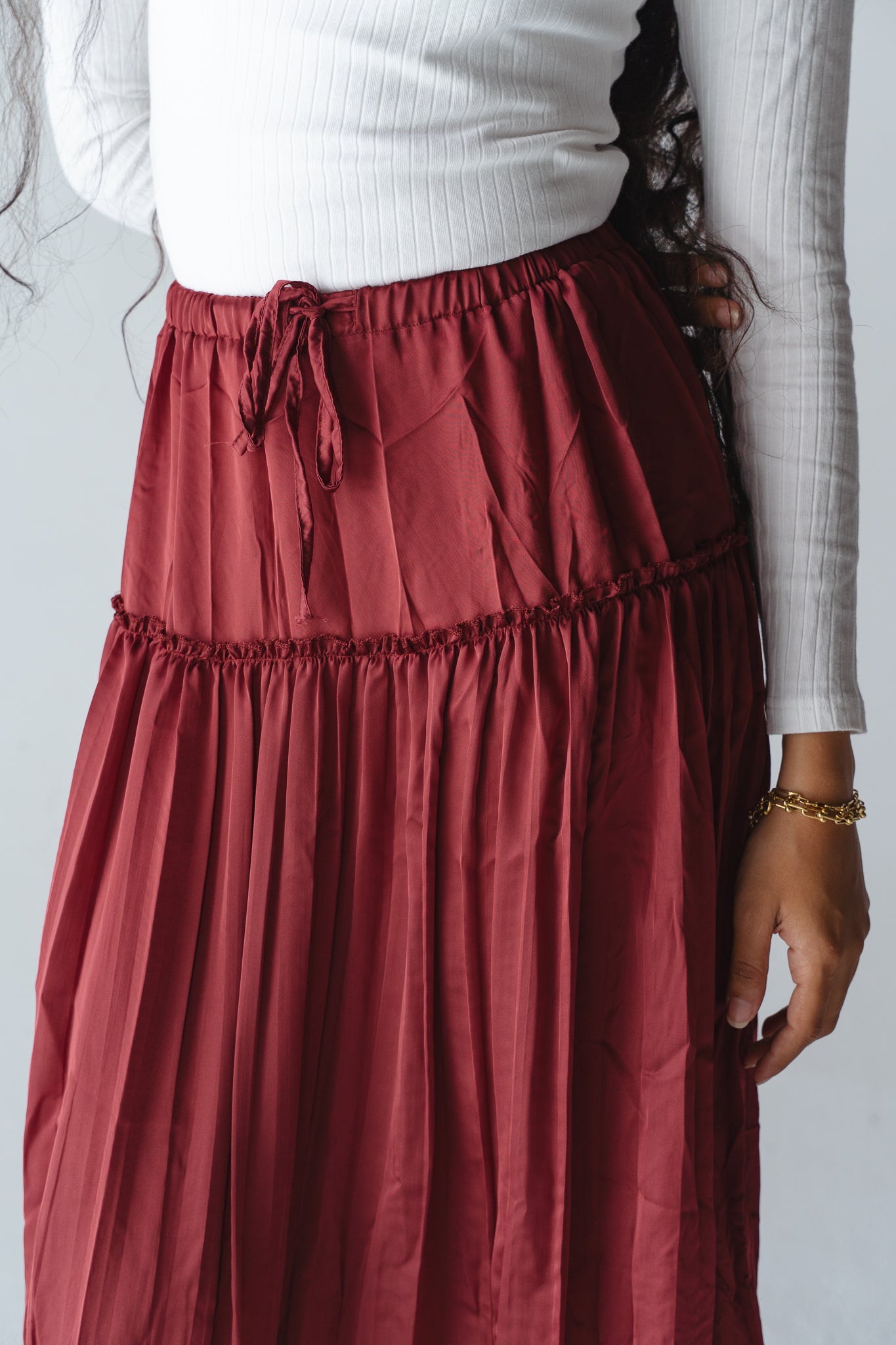 Juliet Maxi burgundy skirt