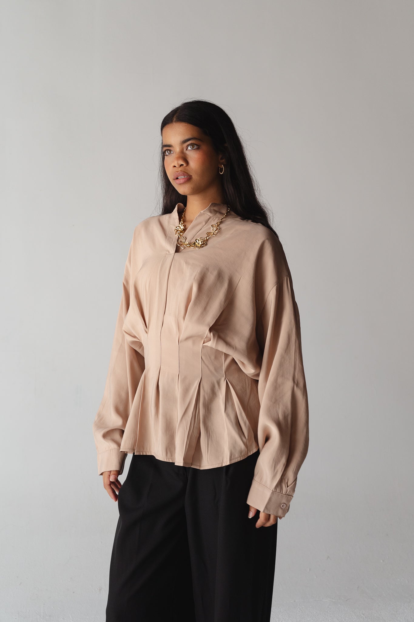 Leen Peplum Cafe Blouse