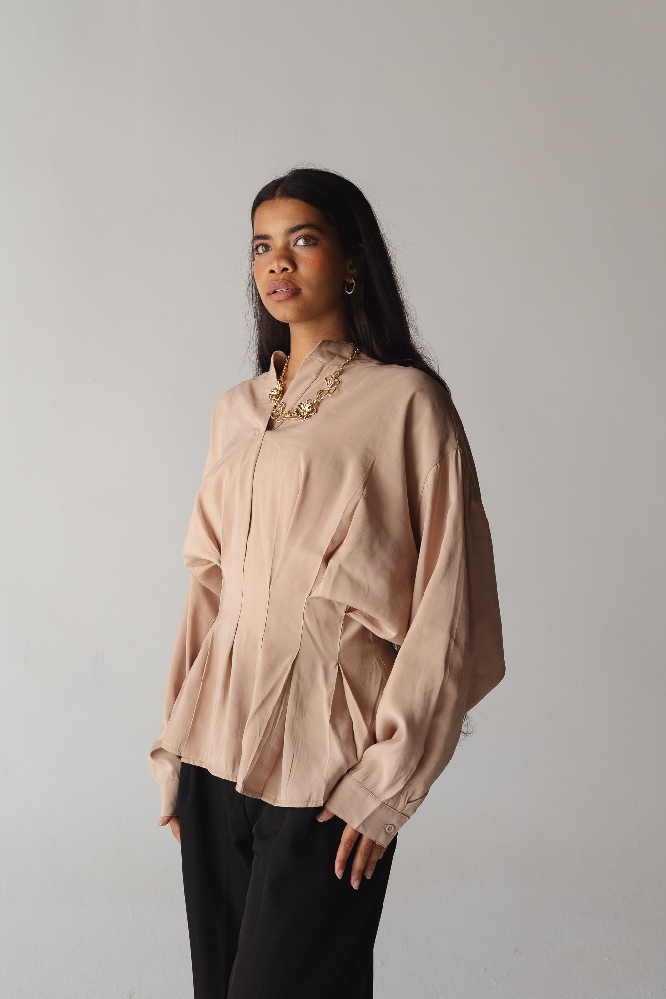 Leen Peplum Cafe Blouse