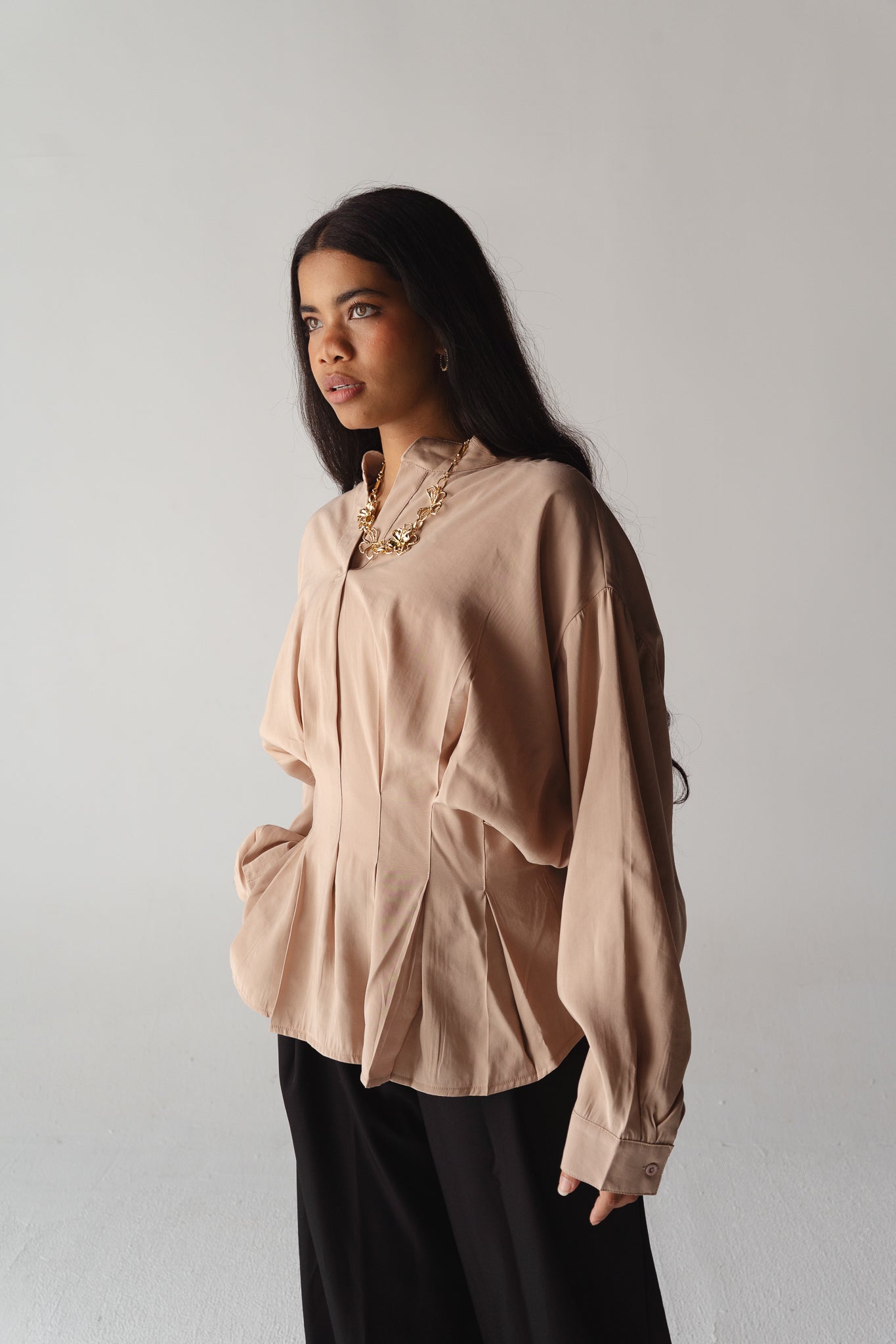 Leen Peplum Cafe Blouse