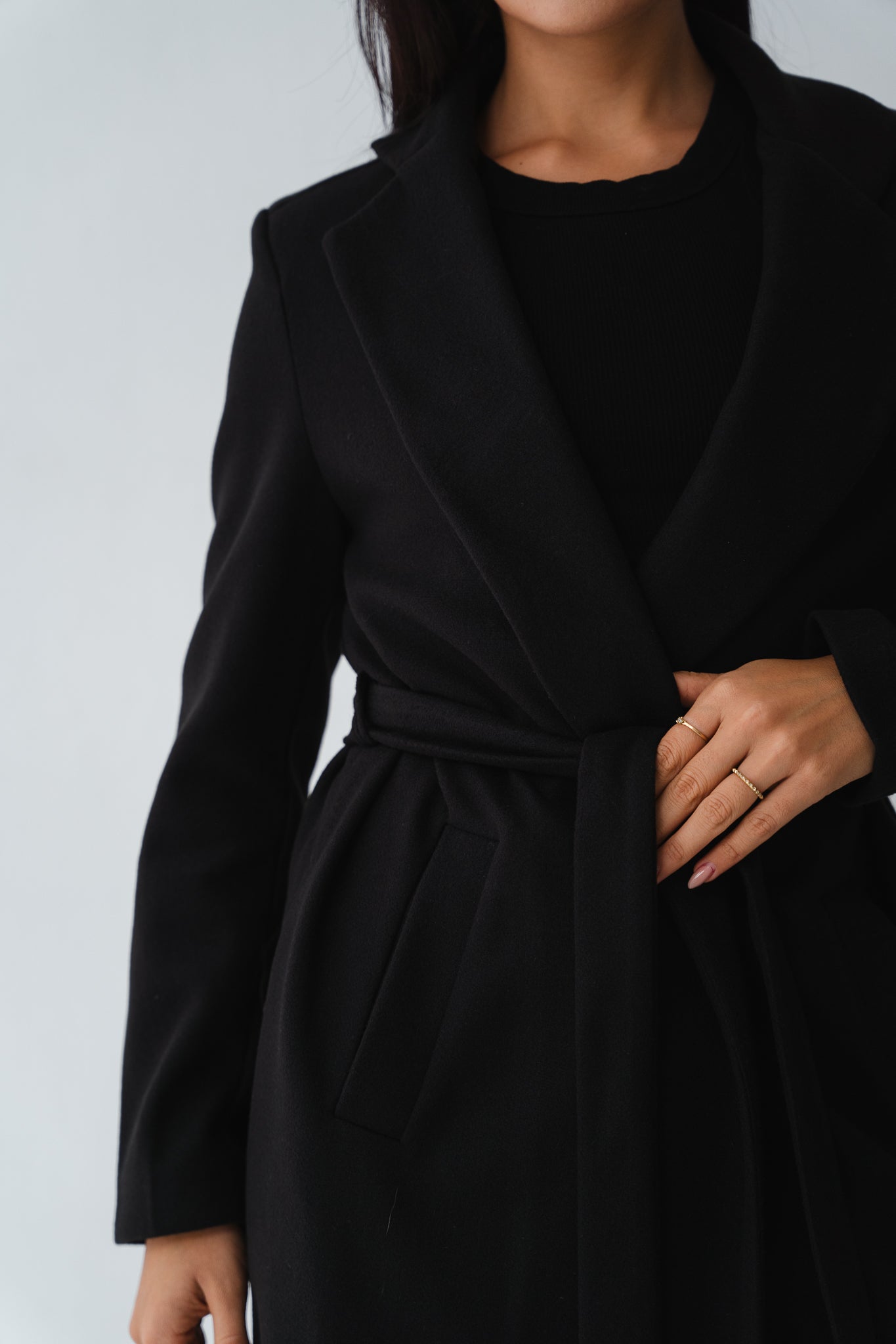 Clean Cut Black Coat