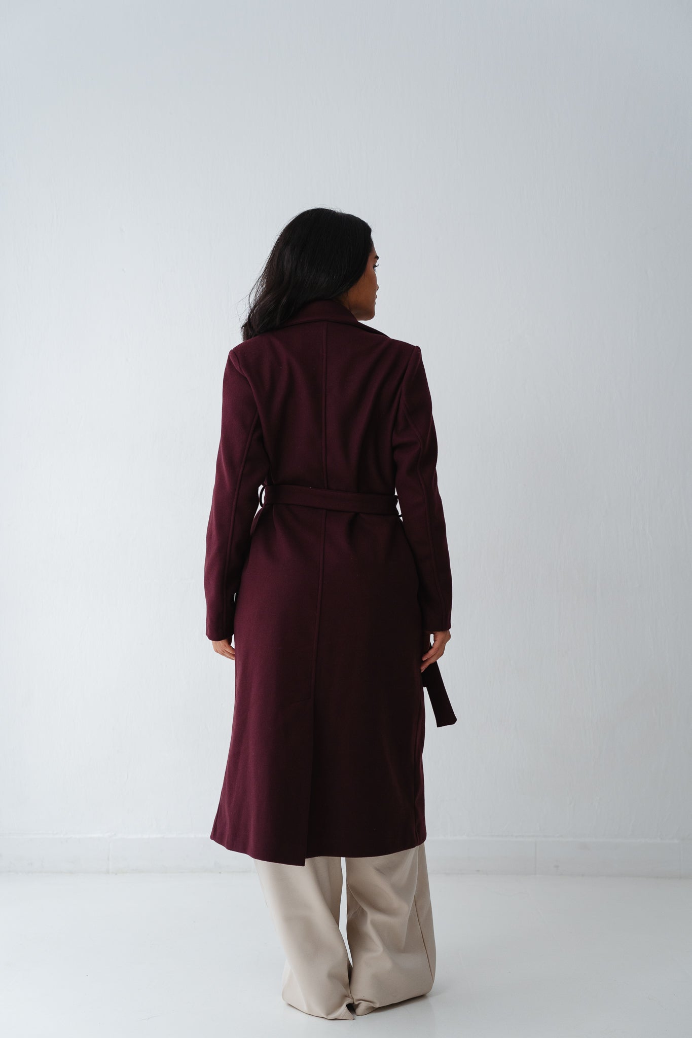 Clean Cut Burgundy Coat