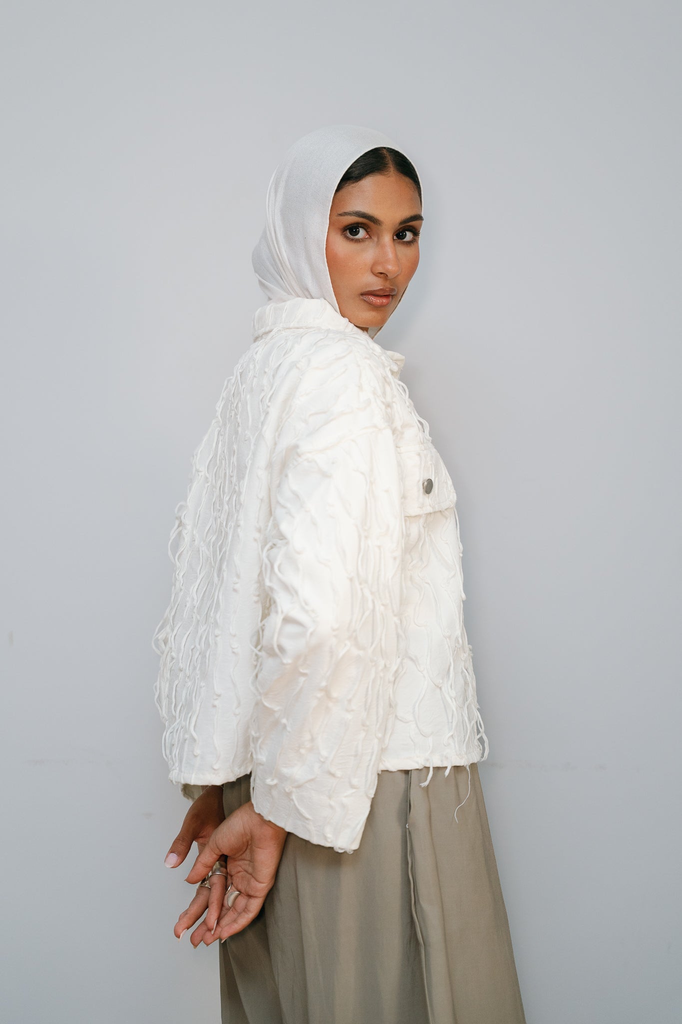 Soft girl white Jacket