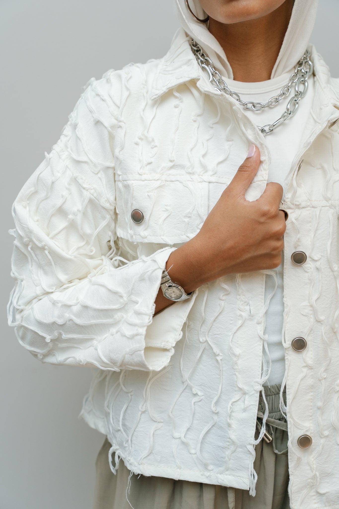 Soft girl white Jacket