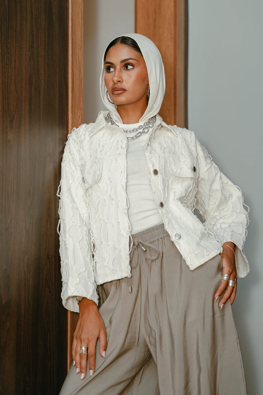 Soft girl white Jacket