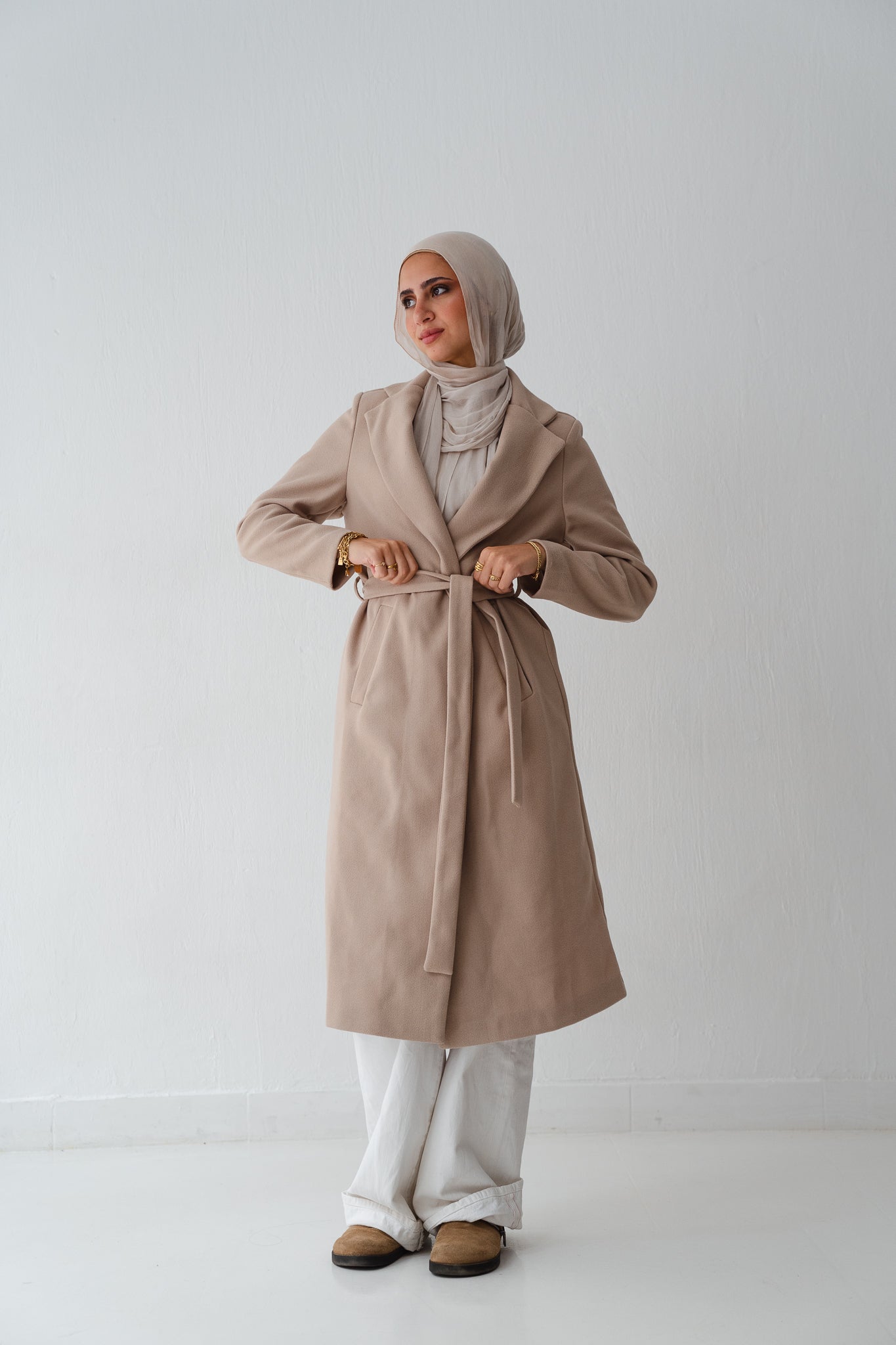 Clean Cut Beige Coat