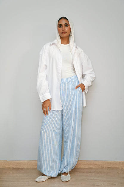 Ballon blue stripes pants