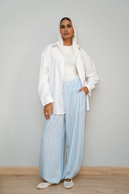 Ballon blue stripes pants
