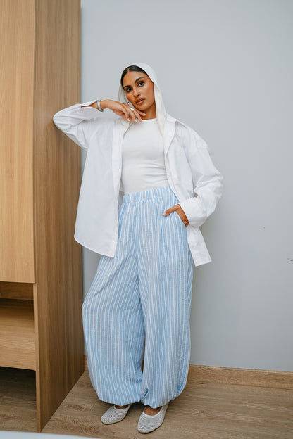 Ballon blue stripes pants
