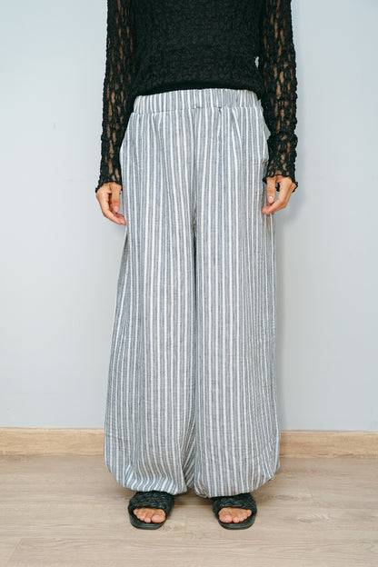 Ballon gray stripes pants