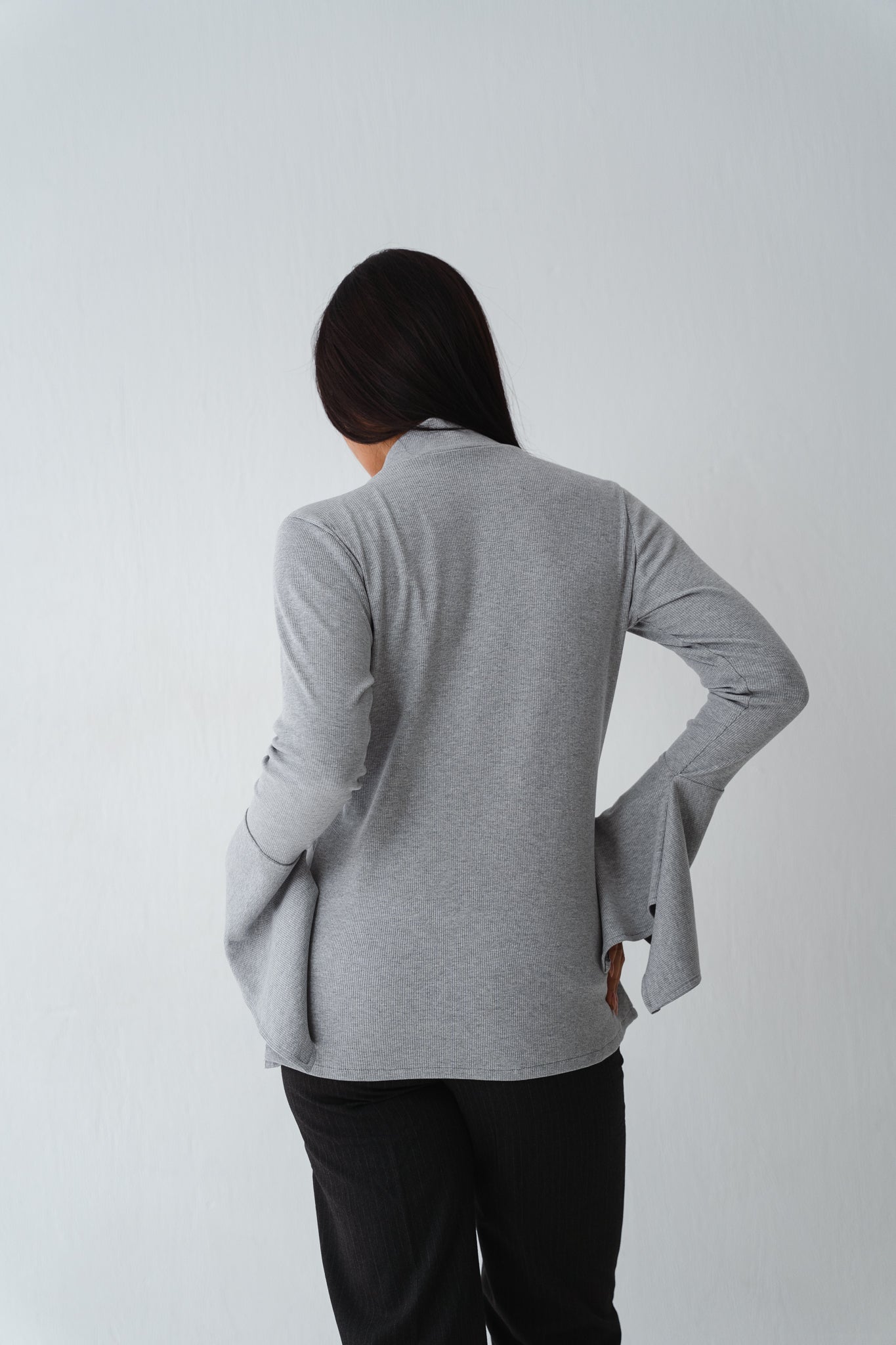 Flare twisted Grey Top