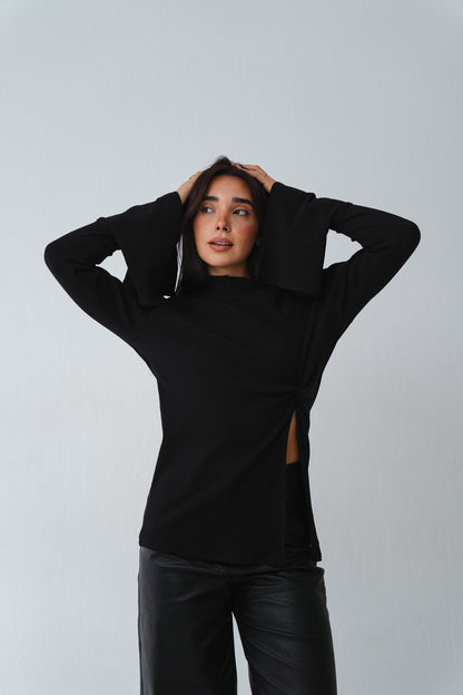 Flare twisted Black Top