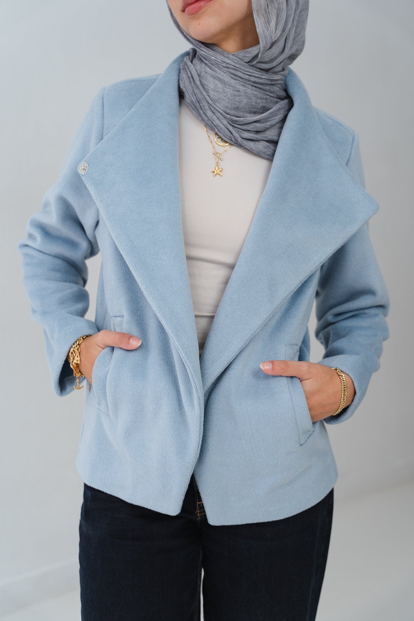 Overlap Aura Baby blue Jacket