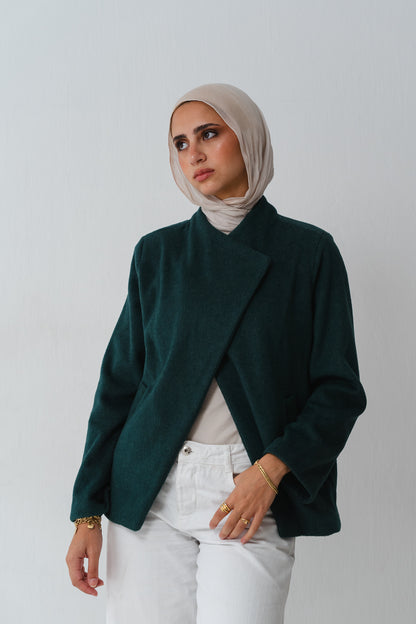 Overlap Aura Emerald green Jacket