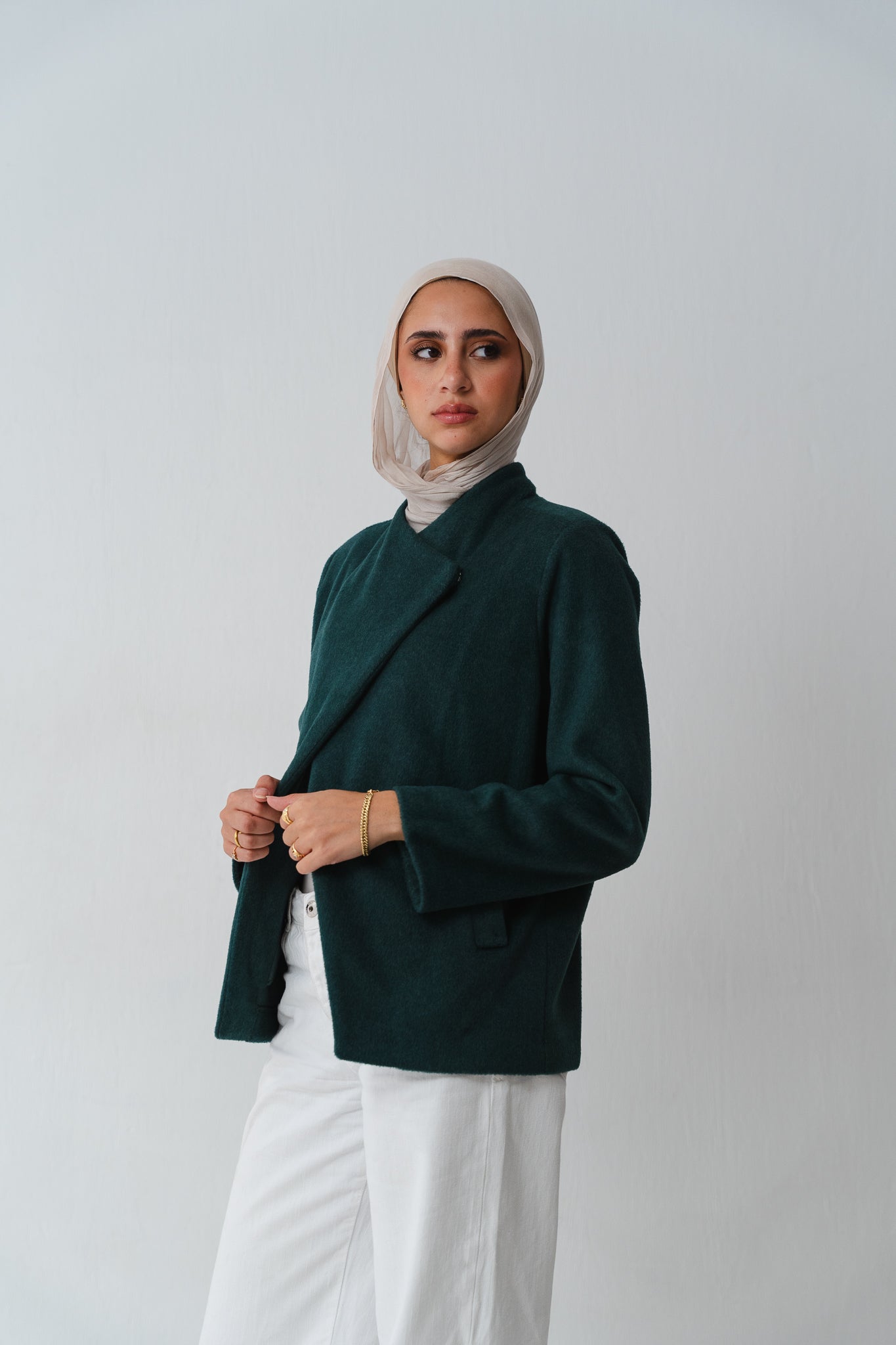 Overlap Aura Emerald green Jacket