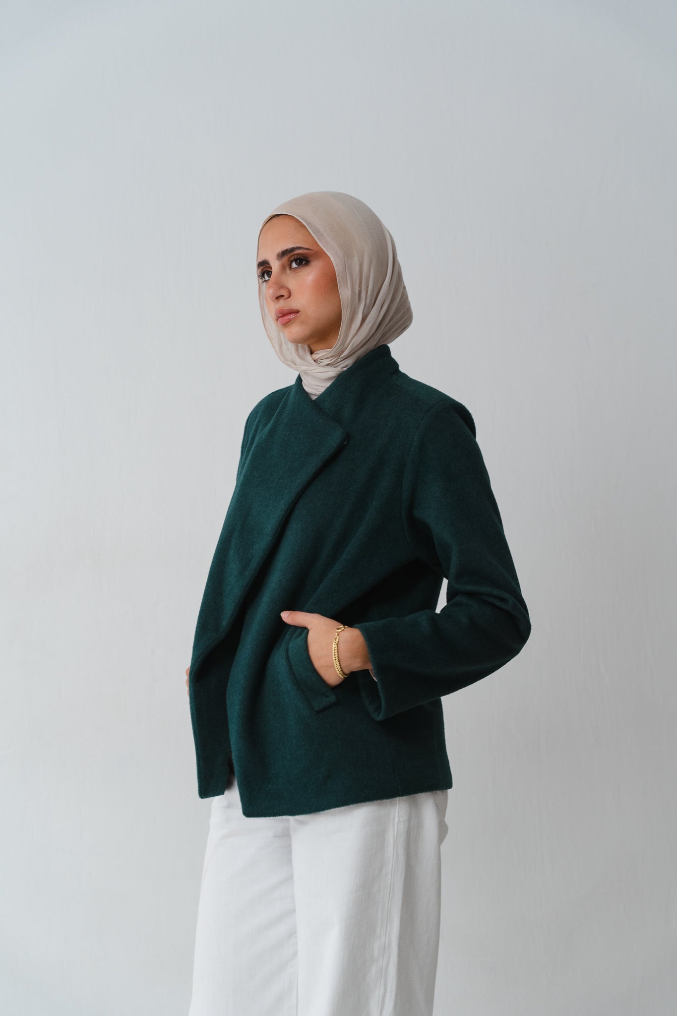 Overlap Aura Emerald green Jacket