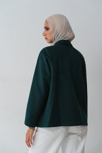 Overlap Aura Emerald green Jacket