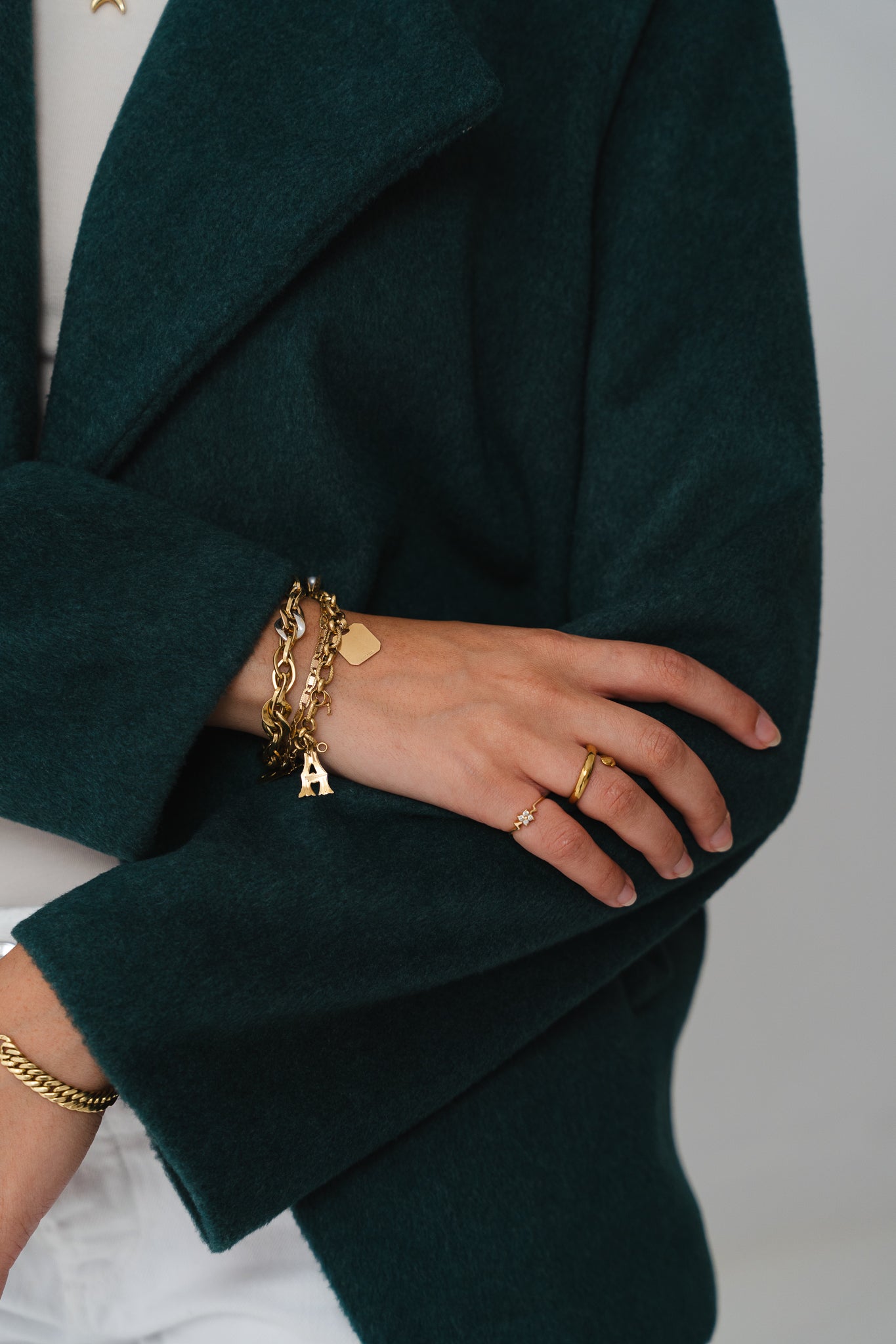 Overlap Aura Emerald green Jacket