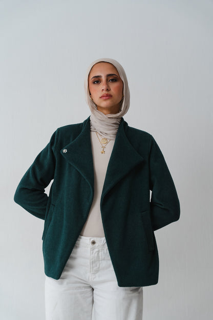 Overlap Aura Emerald green Jacket