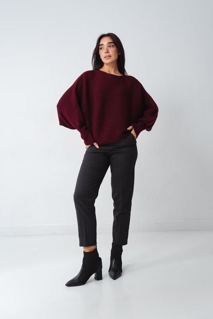 Burgundy Flutterfly pullover