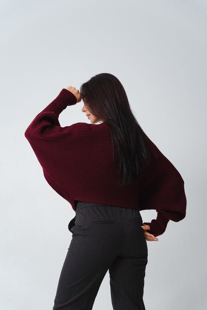 Burgundy Flutterfly pullover