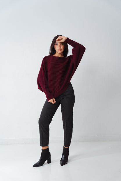 Burgundy Flutterfly pullover