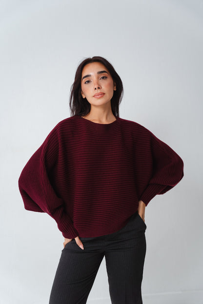 Burgundy Flutterfly pullover