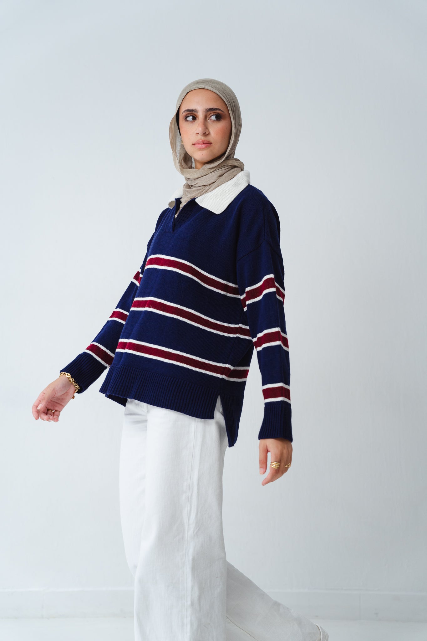 Oxford Navy Knit Polo