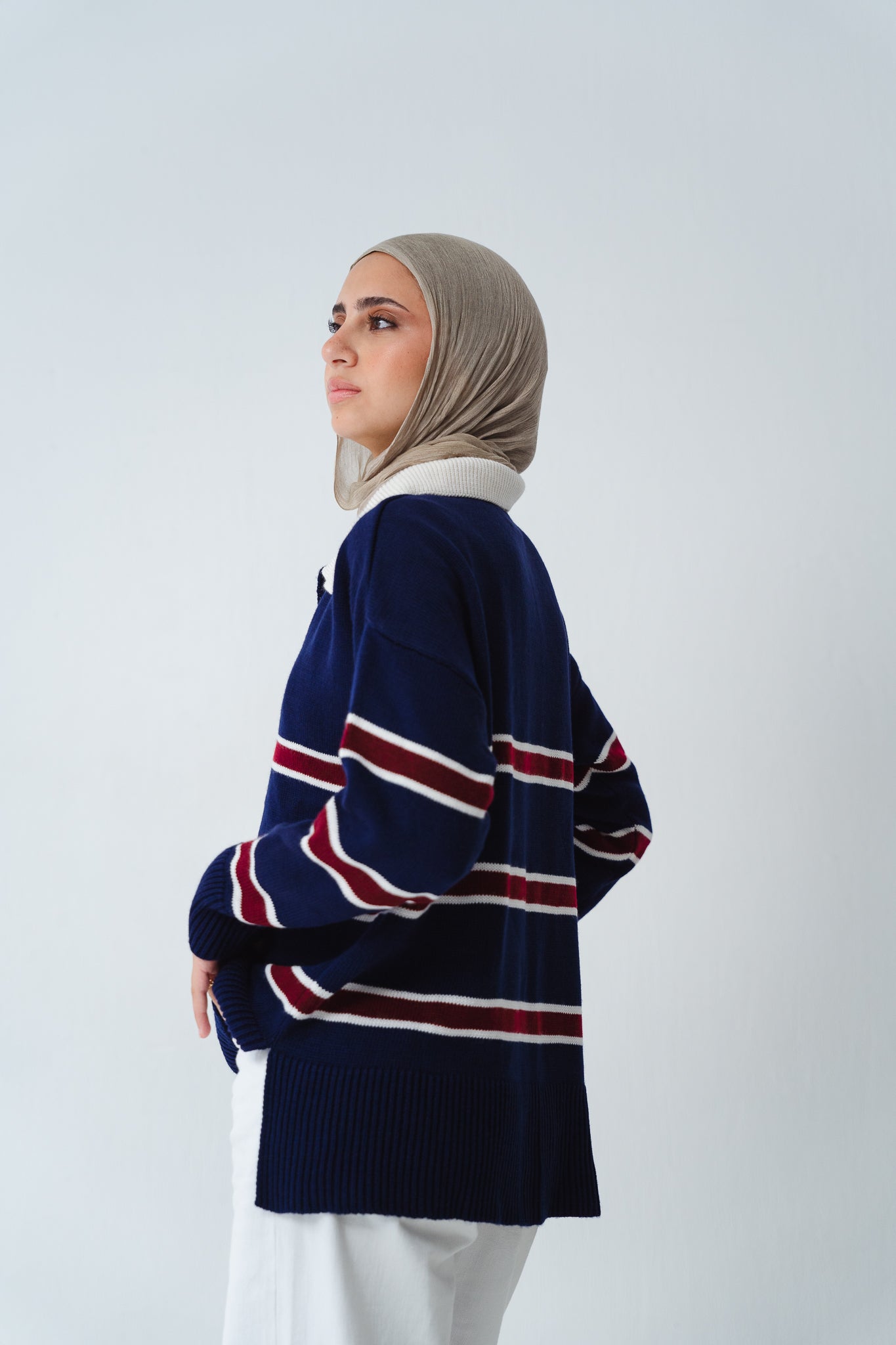 Oxford Navy Knit Polo