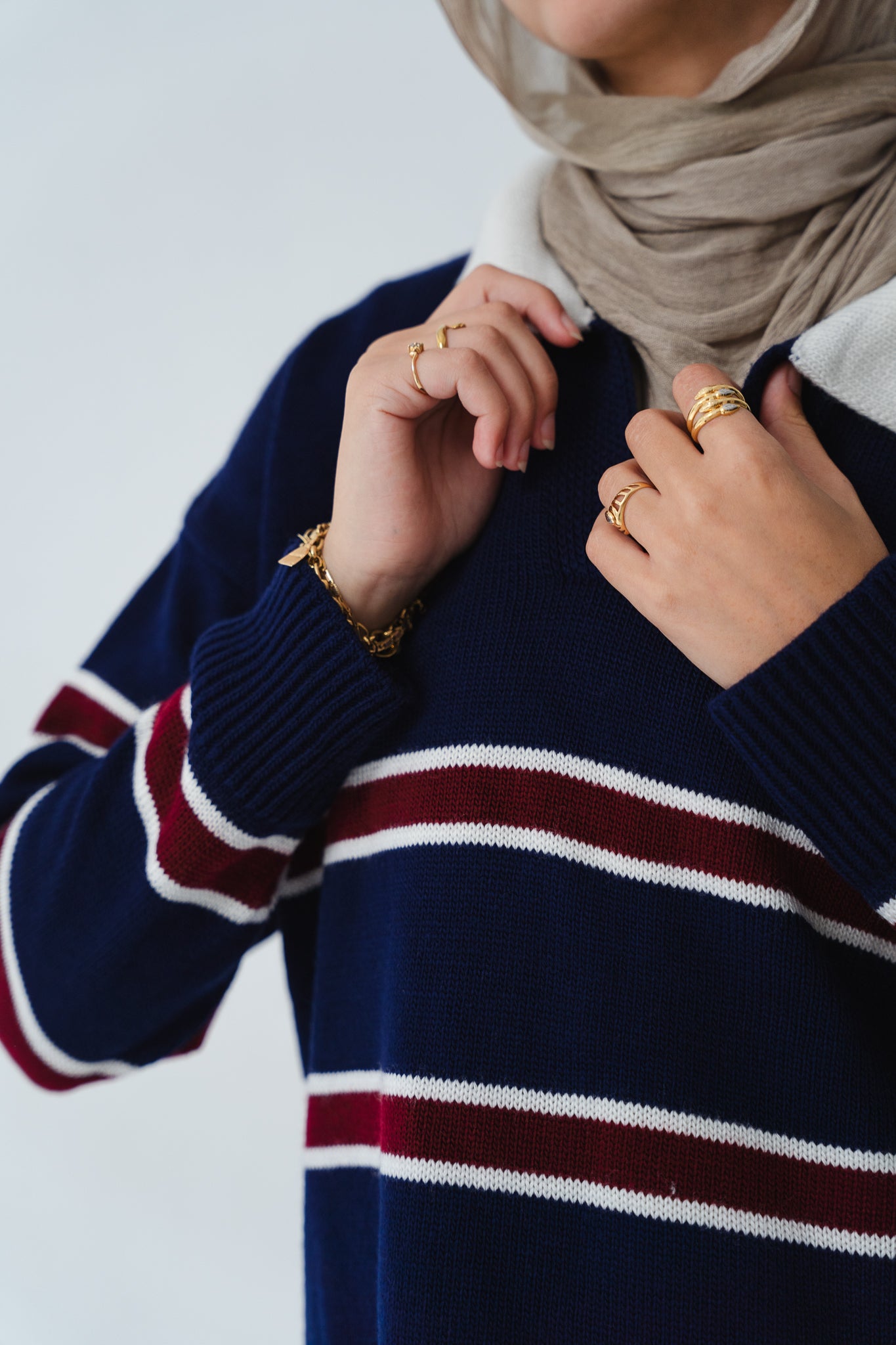 Oxford Navy Knit Polo