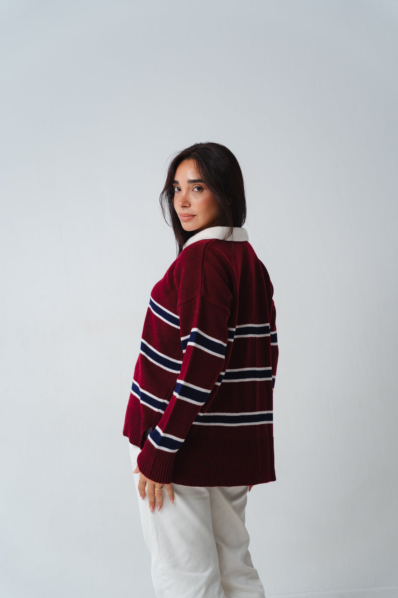 Oxford Burgundy Knit Polo