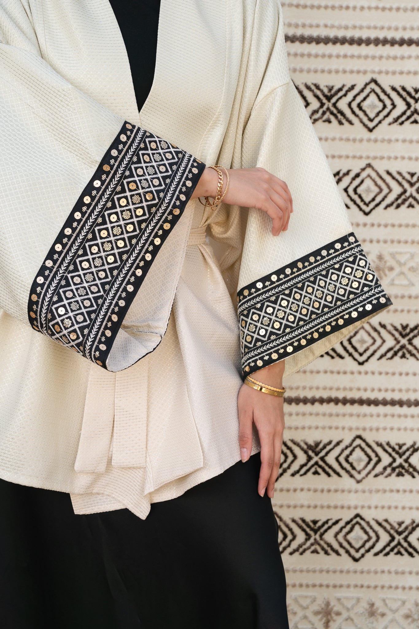 Ayla Belted Kaftan in black