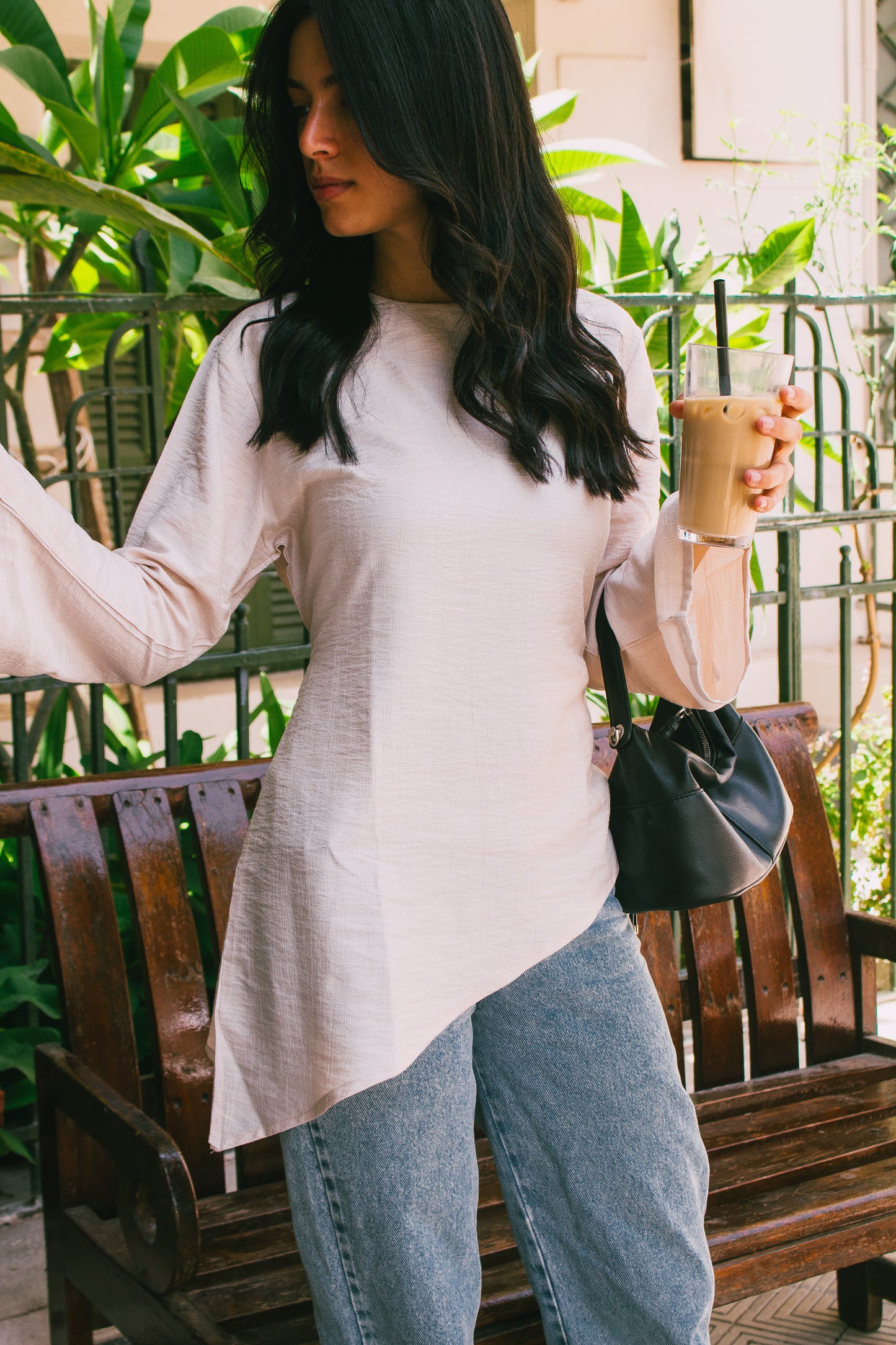 Beige Blossom Top