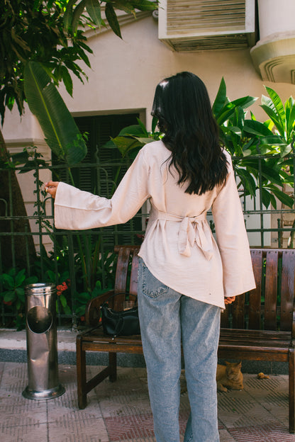 Beige Blossom Top