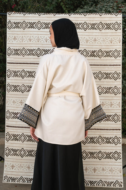 Ayla Belted Kaftan in black