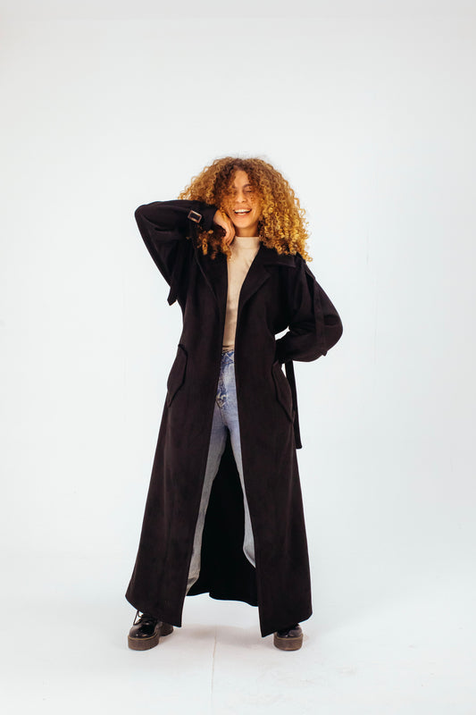 Suede Black Coat