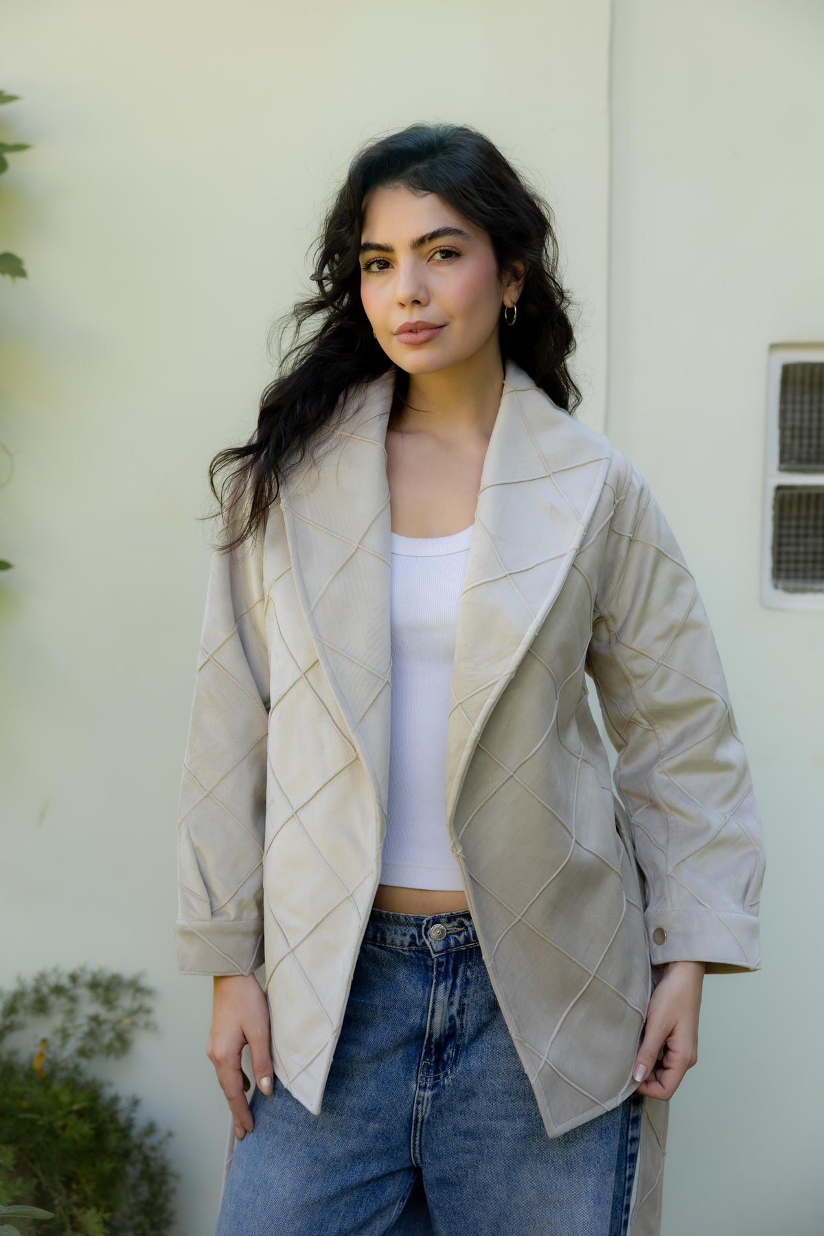 Harper Wrap Beige Jacket