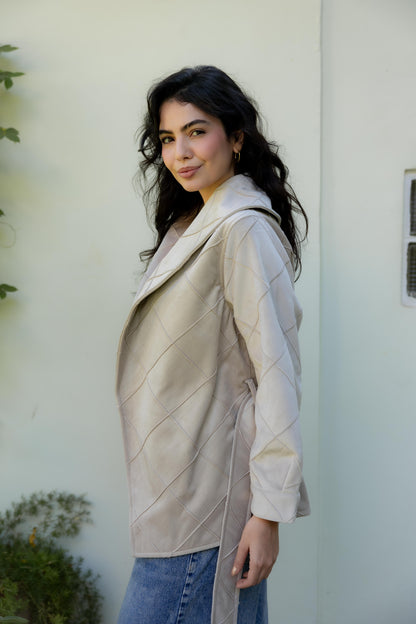 Harper Wrap Beige Jacket