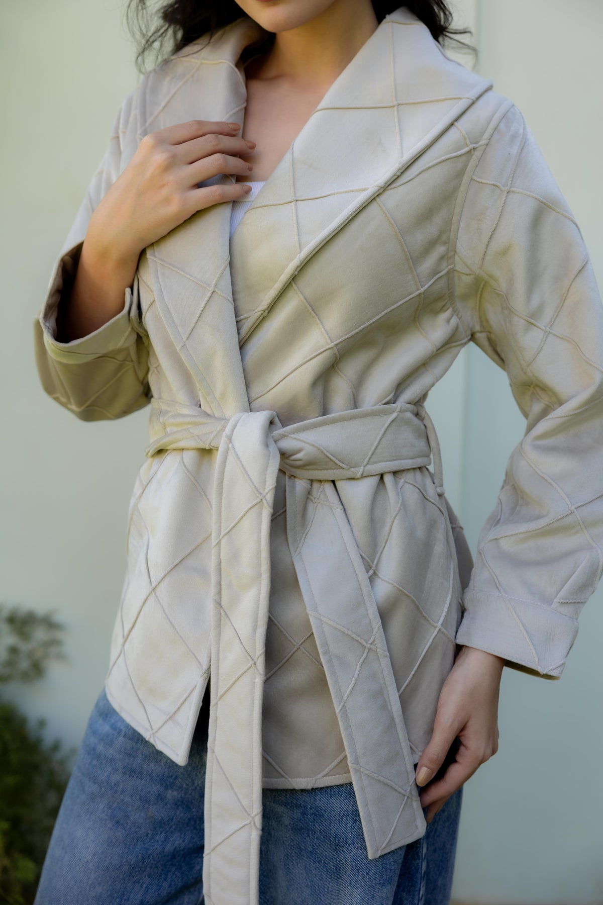 Harper Wrap Beige Jacket