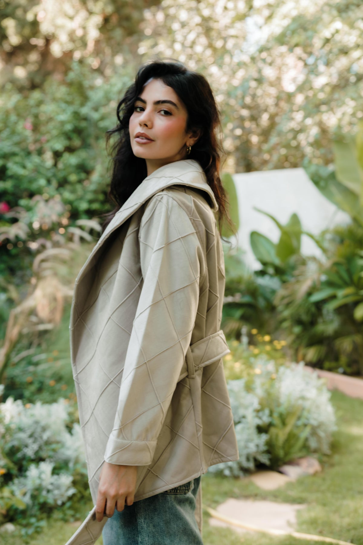Harper Wrap Beige Jacket