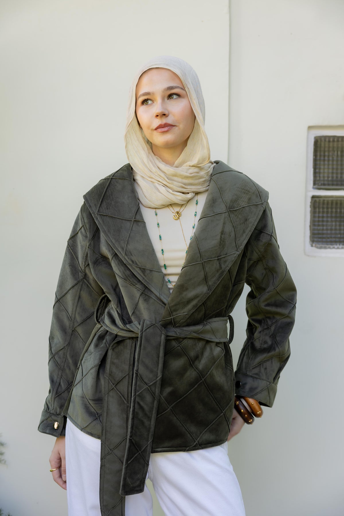 Harper Wrap Olive Jacket